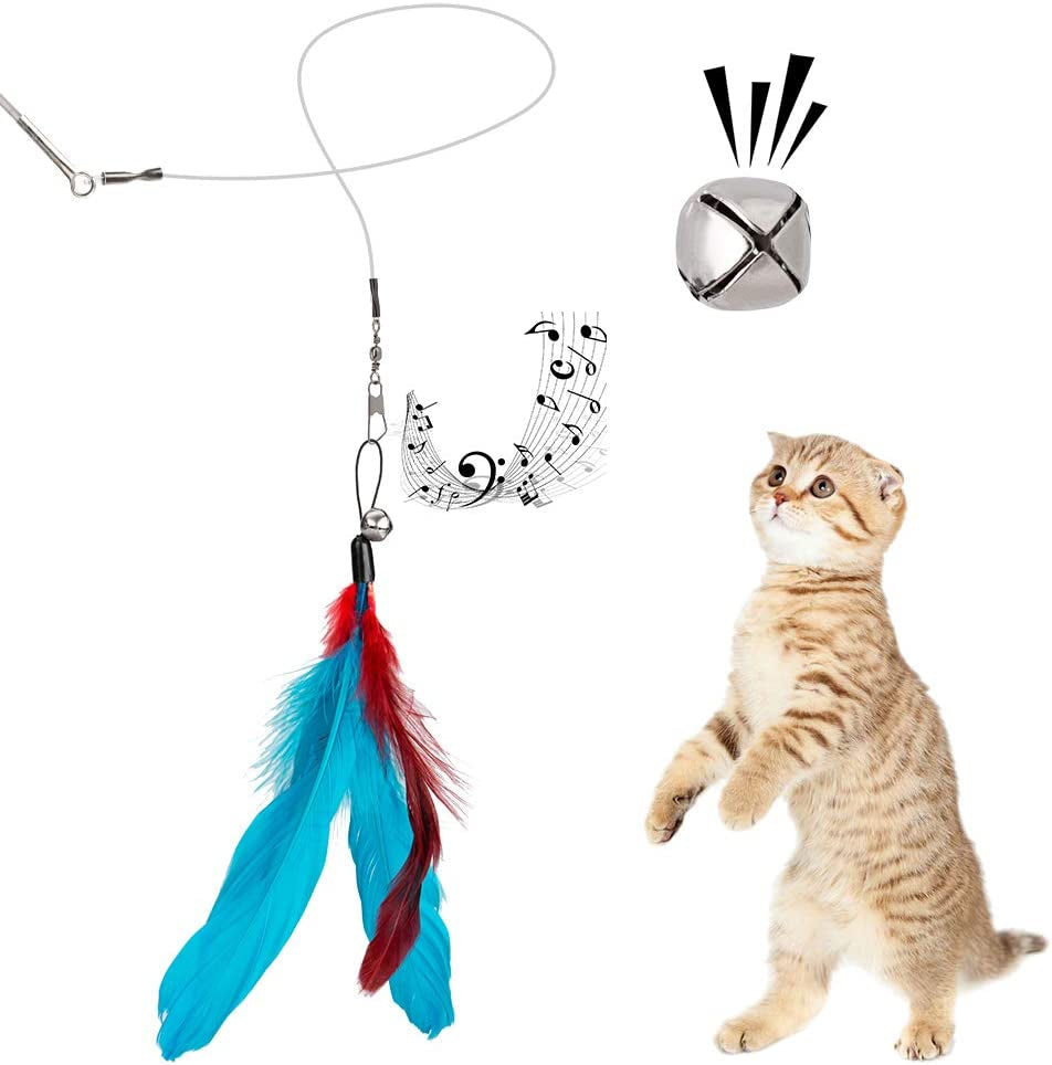 jiaron-cat-toys-interactive-feather-toy-2pcs-retractable-wand-and-10pcs-replacement-teaser-with-bell-refills-interactive-catcher-and-funny-exercise-for-kitten
