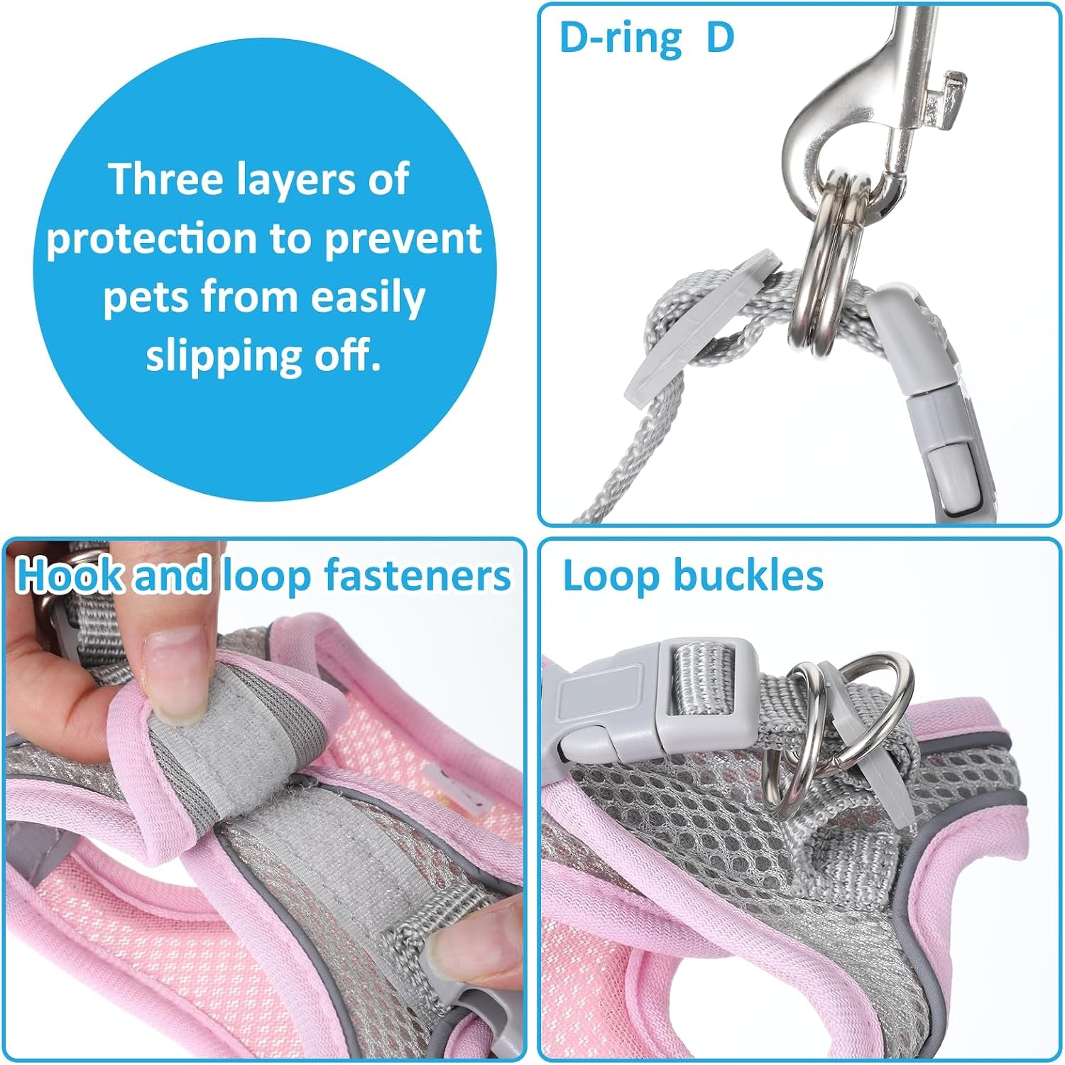 bunny-harness-and-leash-set-breathable-pet-rabbit-harness-and-leash-set-soft-rabbit-leashes-reflective-strips-jacket-escape-proof-walking-gear-for-rabbits-small-kitten-puppy-guinea-pigs-pink-xxs