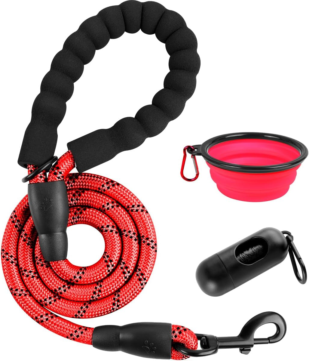 barkbay-dog-leashes-for-large-dogs-heavy-duty-dog-leash-4-5-6-ft-with-comfortable-padded-handle-and-highly-reflective-threads-for-medium-large-dogs-walking-training-running-5ft-1-2-pink