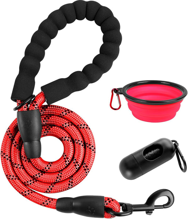 BARKBAY Dog Leashes for Large Dogs Heavy Duty Dog Leash 4/5/6 FT with Comfortable Padded Handle and Highly Reflective Threads for Medium Large Dogs Walking Training Running (5Ft-1/2'',Pink)17