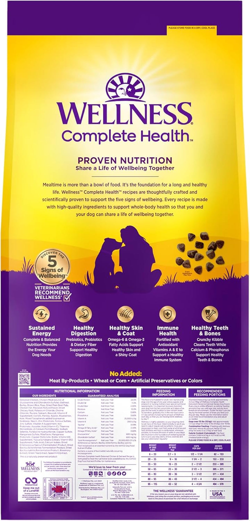 wellness-complete-health-adult-dry-dog-food-wholesome-grain-kibble-natural-chicken-and-oatmeal-recipe-30-lb-bag