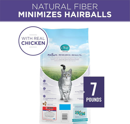 Purina ONE Natural Cat Food for Hairball Control, +PLUS Hairball Formula - 7 Lb. Bag9