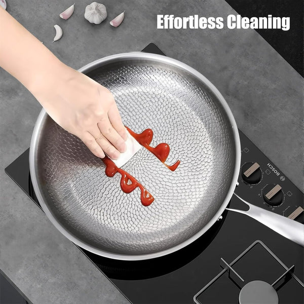 Titanium Hammered Pan Pro, 2025 New Multifunctional Ultra-Durable Scratch-Resistant Non Stick, Even Heating for Cooking5