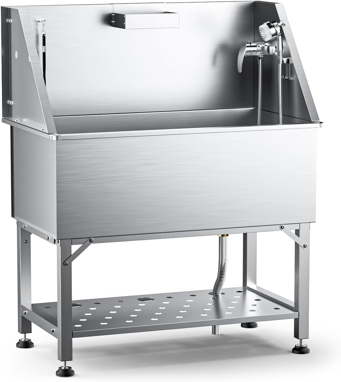 38-stainless-steel-dog-washing-station-professional-dog-bath38in-seamless-soaking-tub-non-slip-leak-proof-bottom-storage-shelf-hair-catcher-pet-grooming-for-small-medium-dogs