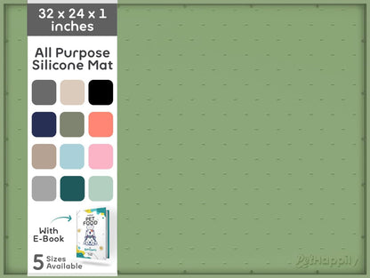 Dog Food Mat - Raised Edges Dogs Mat for Food and Water Prevent Spill, Waterproof Cat Food Mats Protect Floors, Easy Clean Dog Bowl Mats for Food and Water, Silicone Pet Feeding Placemats26