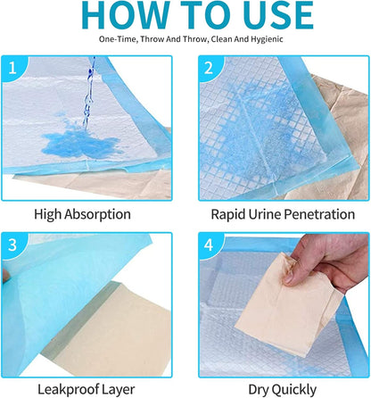 Rabbit Pee Pads Bunny Toilet/Potty Training Pad Super Absorbent Cage Liner | Squirrel Guinea Pig Hedgehog Hamster Chinchilla Puppy Incontinence Underpads Ultra Absorbent & Quick-Dry, 13"X18" 20 Pcs6