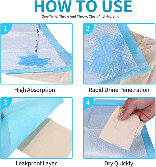 Rabbit Pee Pads Bunny Toilet/Potty Training Pad Super Absorbent Cage Liner | Squirrel Guinea Pig Hedgehog Hamster Chinchilla Puppy Incontinence Underpads Ultra Absorbent & Quick-Dry, 13"X18" 20 Pcs6
