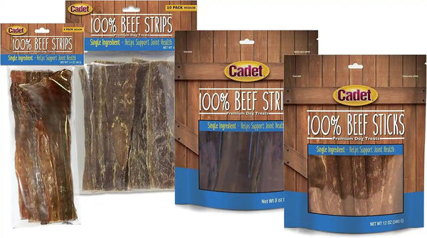 Cadet 100% Real Beef Strips Dog Treats, 8 Oz | Single Ingredient Beef Esophagus Dog Jerky, Healthy High Protein Dog Bones, Rawhide Alternative, for Small & Large Dogs5