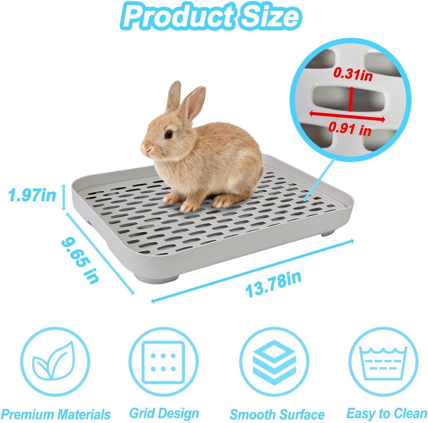 kathson-rabbit-litter-box-bunny-potty-trainer-tray-guinea-pig-litter-box-with-grid-small-animal-toilet-for-bunny-guinea-pigs-ferret-cats-chinchilla-grey-large