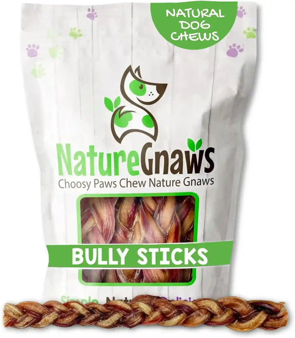 Nature Gnaws Bully Stick Springs for Dogs 7-8" (6 Count) - Long Lasting for Aggressive Chewers - Natural Curly Beef Dog Chew Bones - Rawhide Free16