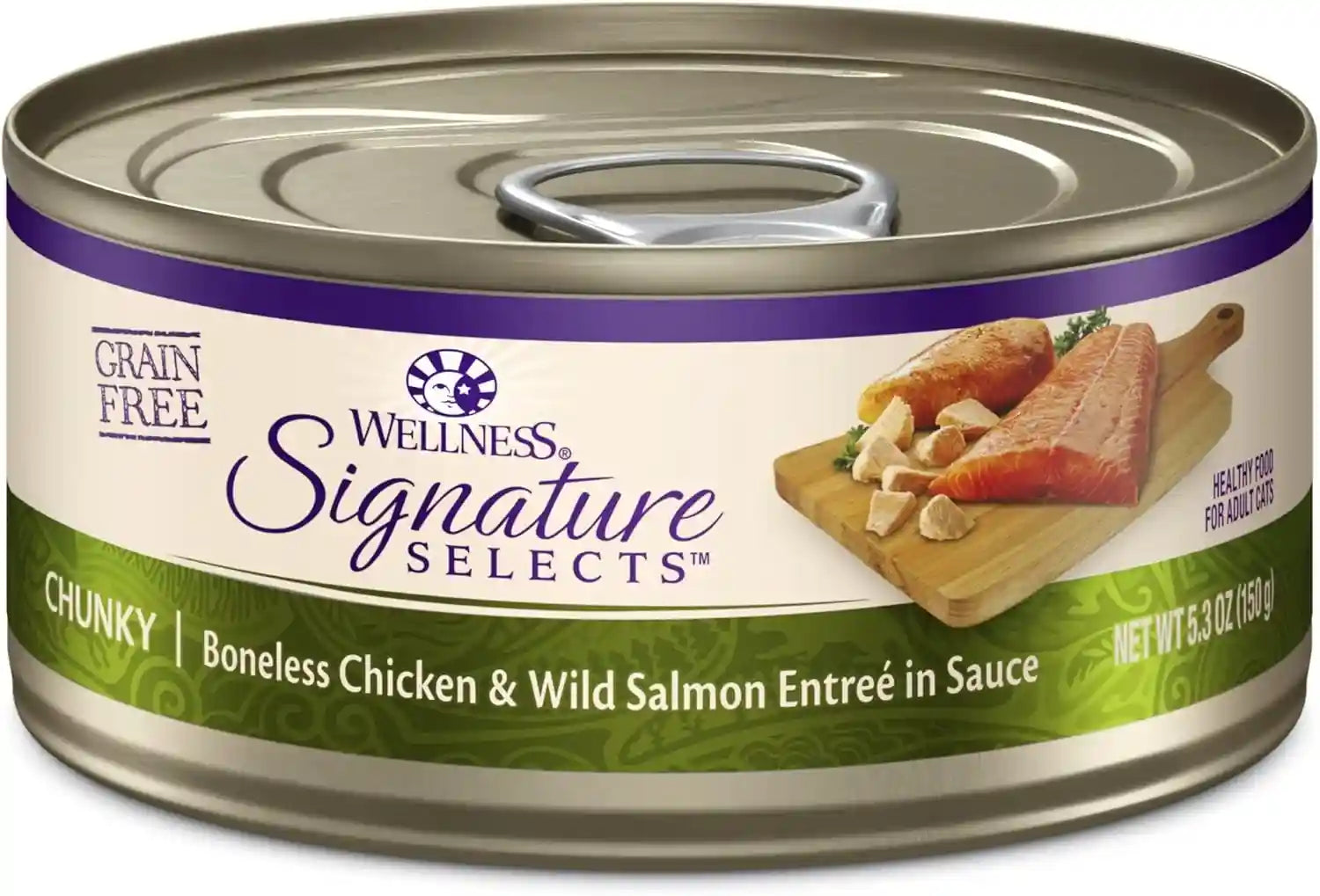 wellness-core-signature-selects-flaked-adult-canned-wet-cat-food-natural-protein-rich-grain-free-skipjack-tuna-and-wild-salmon-entree-recipe-2-8-oz-pack-of-12-cans