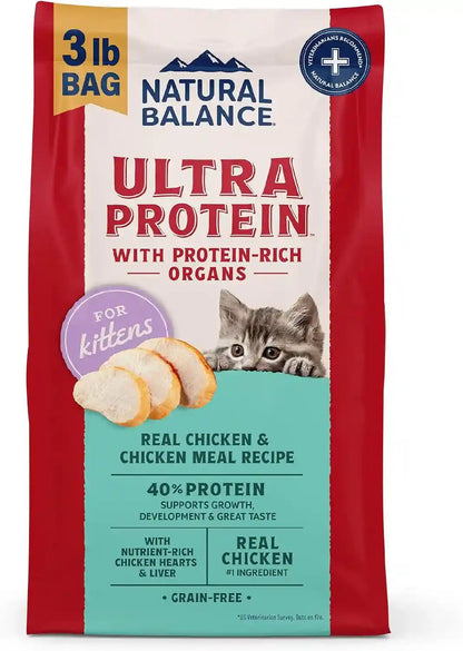 Natural Balance Ultra Protein Dry Cat Food, Real Salmon & Chicken Meal Recipe with Chicken Liver & Chicken Hearts - 10 Lbs.11