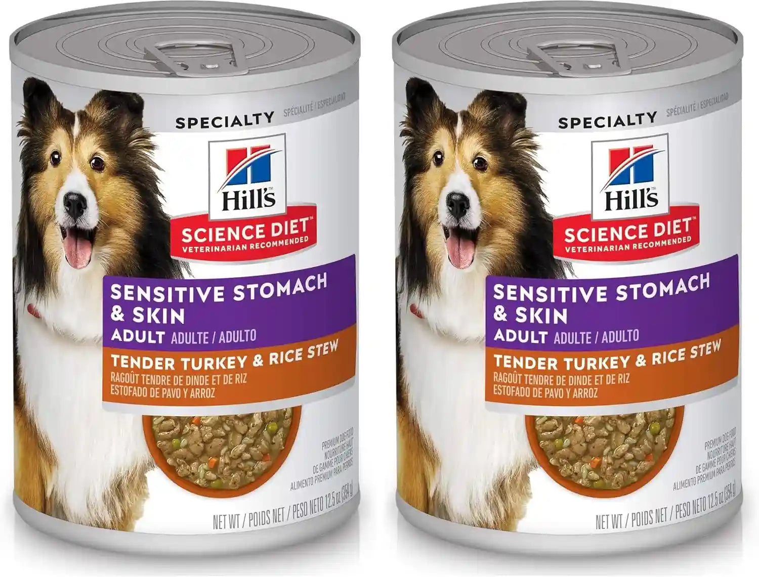 hills-science-diet-sensitive-stomach-skin-wet-dog-food-1-veterinarian-recommended-adult-formula-turkey-rice-12-5-oz-cans-12-pack