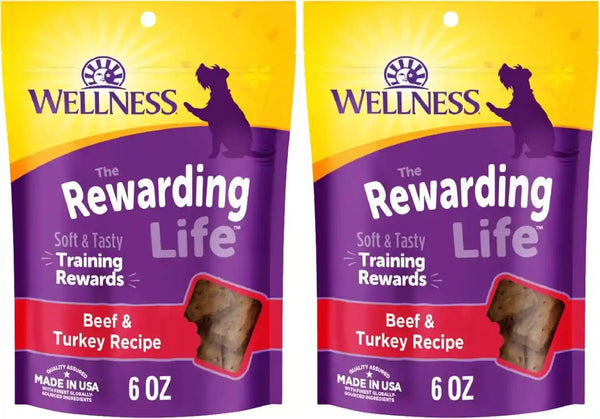 Wellness Rewarding Life Soft Dog Training Treats, Natural, Grain Free, Lamb and Salmon Recipe, 6 Oz Bag12