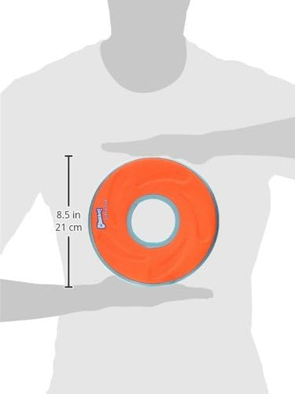 Chuckit! Amphibious Zipflight Floating and Flying Disc Dog Toy, Medium (8.5"), Assorted Colors (Orange and Blue/Green and Blue)3