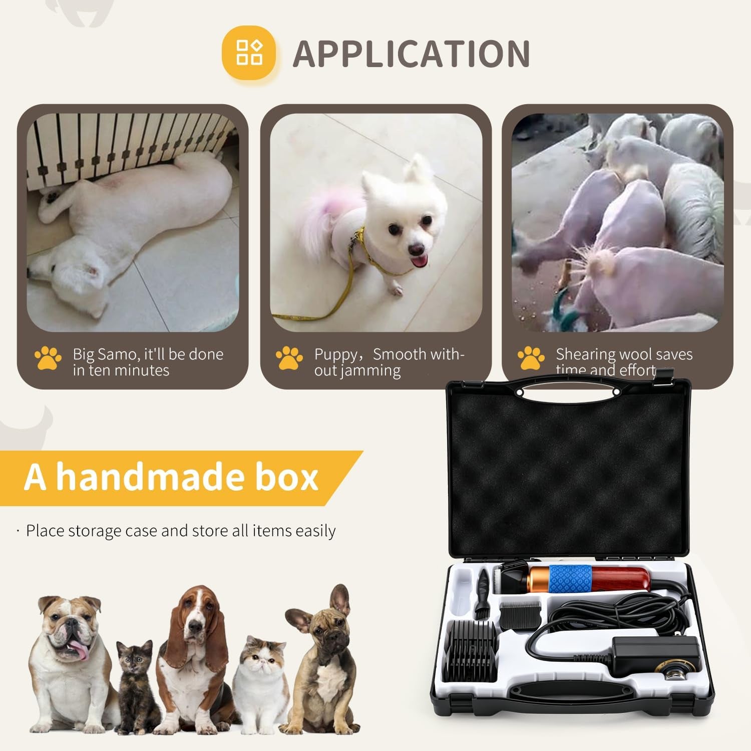 dog-shears-clippers-for-grooming-sheep-shears-for-dogs-with-thick-hair-200w-pet-clipper-kit-with-spare-blade-low-noise-vibration-for-cat-sheep-dog-110-240v