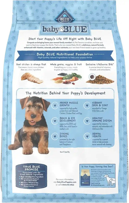 Blue Buffalo Baby Blue Natural Dry Food for Puppies, Healthy Growth Formula with DHA, Savory Chicken Recipe, 4-Lb Bag2