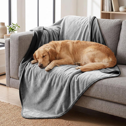 Waterproof Blanket for Dogs - Reversible Furniture Protector | TPU Leak-Proof Liner, Soft Velvet & Flannel Pet Throw, Machine Washable, for Couch and Bed, 52" X 82", Beige/Khaki8