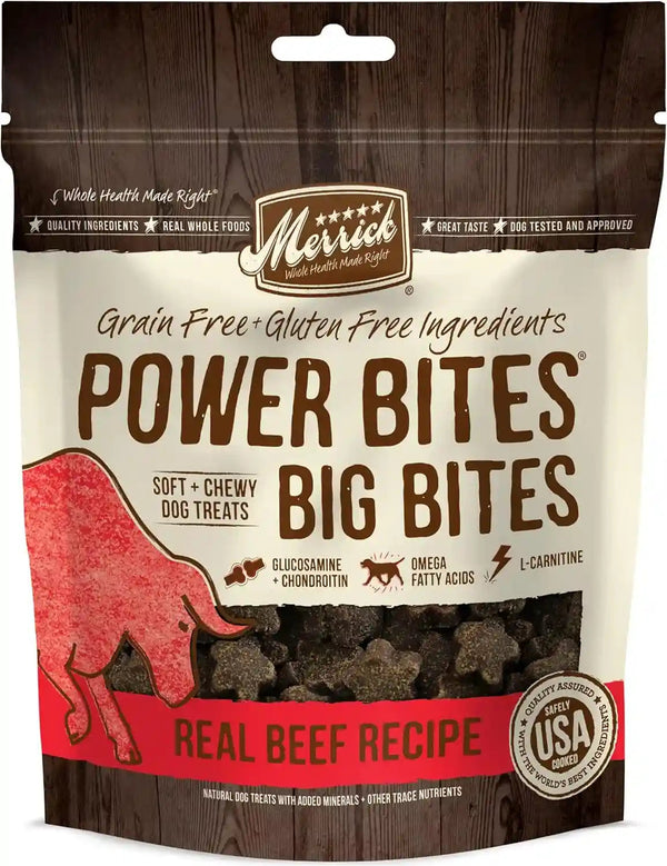 Merrick Power Bites Salmon Recipe Healthy Dog Treats, Real Salmon Grain-Free Dog Snacks, 6 Oz Bag13