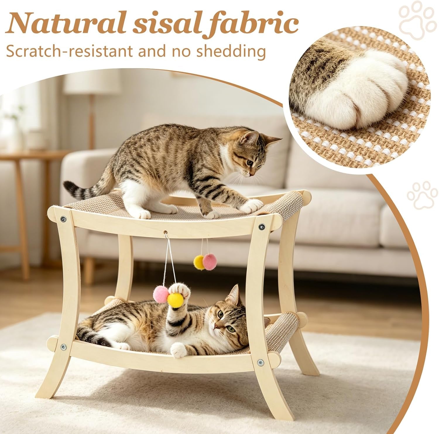 indoor-cat-scratcher-bed-double-layer-cat-hammock-with-toy-ball-wooden-sisal-cat-scratching-pad-for-cats-elevated-cat-lounge-for-claw-grinding-sleeping