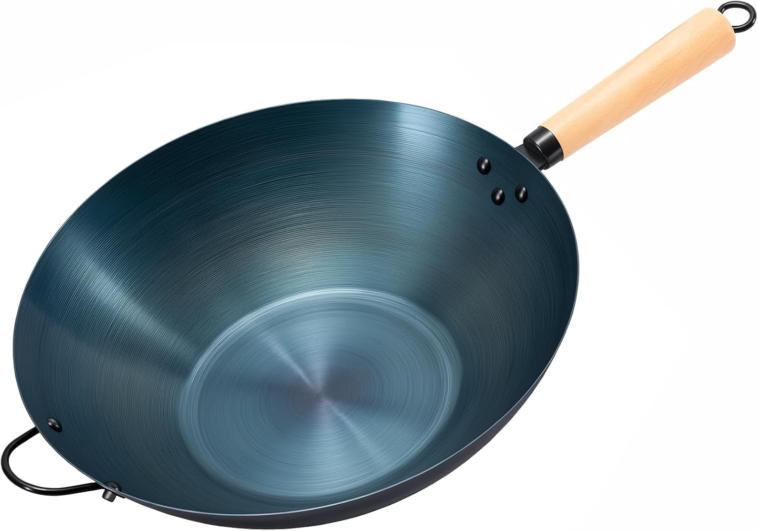 13-5-inch-carbon-steel-wok-pan-pre-seasoned-flat-bottom-no-chemical-coating-pow-wok-compatible-with-induction-electric-gas-and-open-fire-ideal-for-home-cooking-and-camping-blue