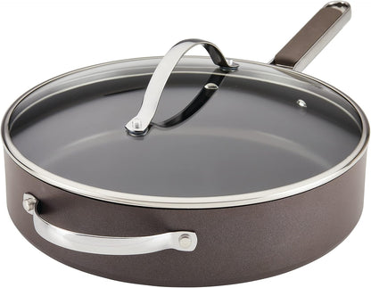 Curry Kitchenware Professional Hard Anodized Nonstick Cookware Pots and Pans Set, 10 Piece, Charcoal7
