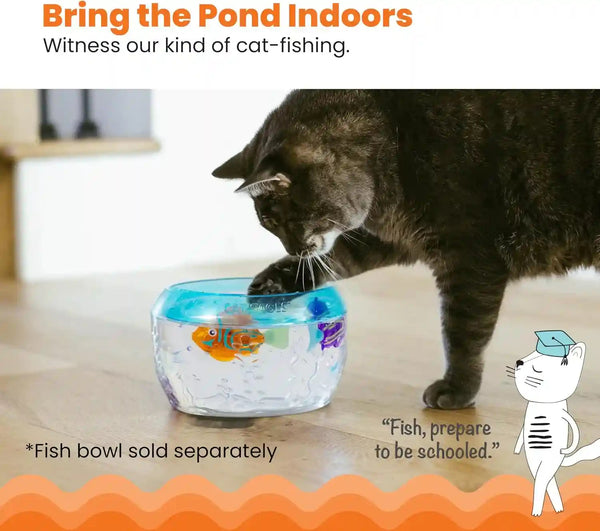 Catstages Meow-Smerizing Fish Electronic Cat Toys, 2Pk, Replacement Pack for Meow-Smerizing Fish Bowl, Multicolored2