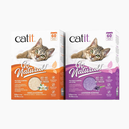 Catit Go Natural Pea Husk Clumping Cat Litter, 12.3 Lb, Natural2