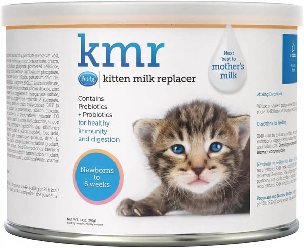 Petag KMR Kitten Milk Replacer Powder - 6 Oz - Powdered Kitten Formula with Prebiotics, Probiotics & Vitamins for Kittens Newborn to Six Weeks Old - Easy to Digest1