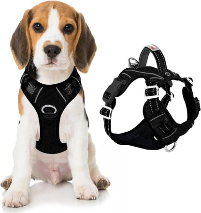 BARKBAY Dog Harness No Pull with ID Tag Pocket - Heavy Duty, Reflective, Easy Control for Large Dogs(Blue,L)28