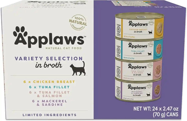 Applaws Fish Variety in Broth Wet Cat Food, 3-Flavor 12-Pack 2.47 Oz Cans | 100% Natural, High Quality Ingredients, High Protein, No Artificial Additives, Limited Ingredients9