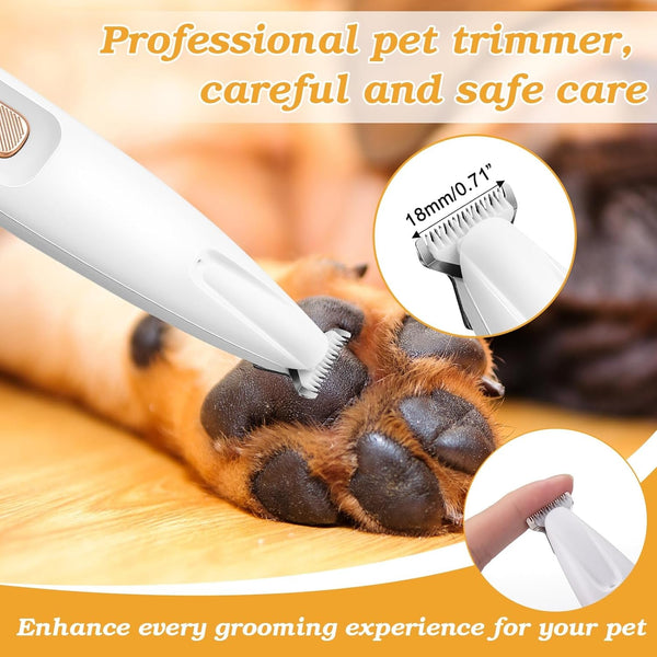 Palksky Dog Paw Trimmer, Upgraded 18Mm-Blade Electric Dog Clippers for Groomming-With Led Display, Waterproof Pet Micro Precisiion Trimmer, Rechargeable Hair Shaver for Paws, Ears, Face, Rump-And Eyes2