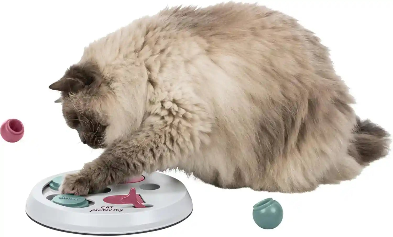 trixie-cat-activity-flip-board-4-module-treat-puzzle-enrichment-toy-for-mental-stimulation-slow-feeding-interactive-cat-toy-for-indoor-cats-berry-gray-9-x-9-x-2-5-in