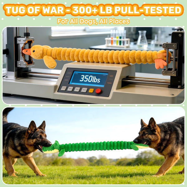 LECHONG 2-Pack 40” Extra-Long Squeaky Dog Toys for Large Dogs, Soft Chew Plush Stuffed Animal Dogs Toy, Interactive Tug-Of-War Dog Toys for All Dogs to Keep Them Busy4