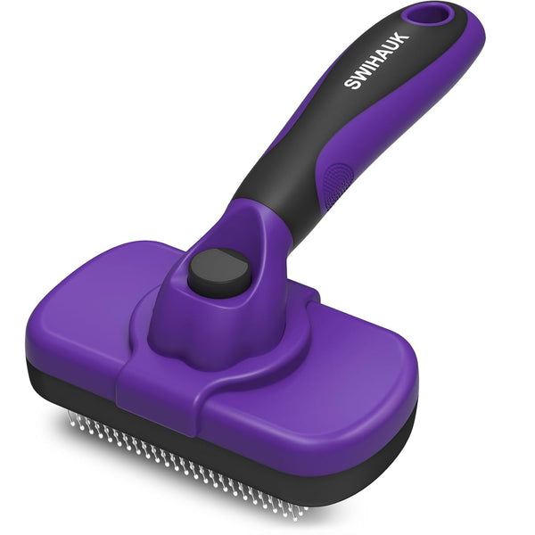 Swihauk Self Cleaning Slicker Brush - Skin Friendly Deshedding Grooming Tool for Dogs & Cats, Suitable for Shedding & Haired Pets, with Pet Supplies Accessories, Blue11