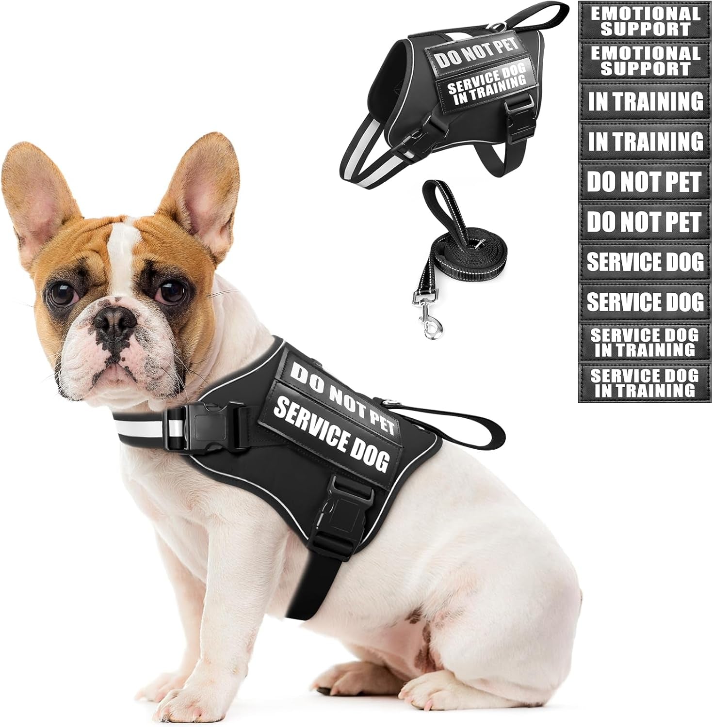 service-dog-vest-harness-and-leash-set-10-patches-no-pull-adjustable-reflective-dog-harness-with-soft-padded-handle-for-training-everyday-fit-small-medium-large-extra-large-dogsred-xl-no-pull-adjustable-reflective-service-dog-harness-large-sized-dog-leash-with-2-soft-padded-handles-for-training-working