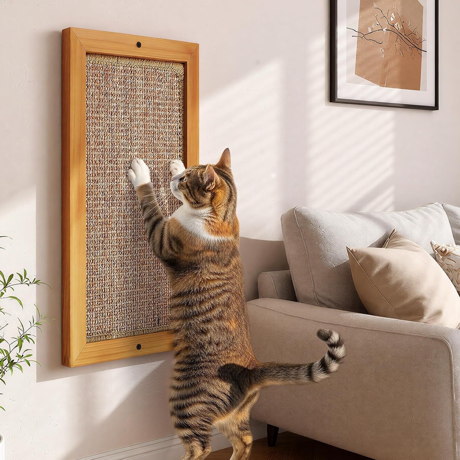 wall-mounted-cat-scratching-post-wooden-sisal-scratcher-for-indoor-cats-natural-wood-frame-with-durable-sisal-rope-surface-protects-furniture-easy-wall-mount-sturdy-for-large-cats