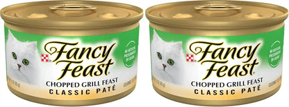 Purina Fancy Feast Chopped Grill Feast Classic Wet Cat Food Pate - (Pack of 24) 3 Oz. Cans10