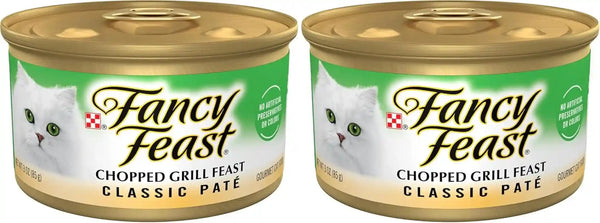 Purina Fancy Feast Chopped Grill Feast Classic Wet Cat Food Pate - (Pack of 24) 3 Oz. Cans10