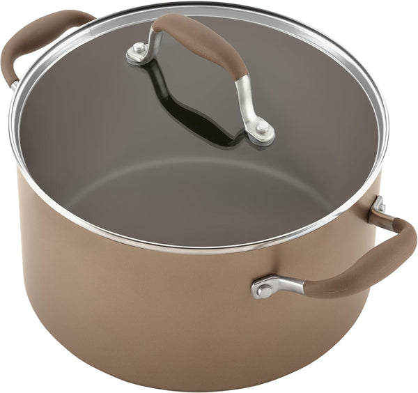 Advanced Home Hard Anodized Nonstick Cookware Set, Non Stick Pots and Pan Set, 9-Piece, Bronze14
