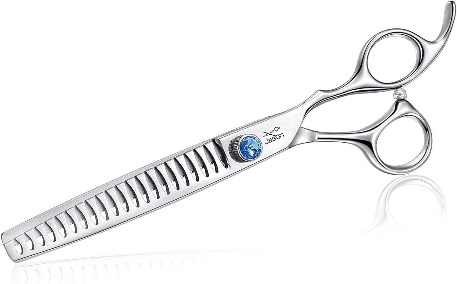 jason-dog-grooming-thinning-scissors-7-trimming-blending-shears-50-teeth-ergonomic-pet-thinner-blender-shear-cat-texturizing-kit-with-offset-handle-and-a-jewelled-screw-30-thinning-rate