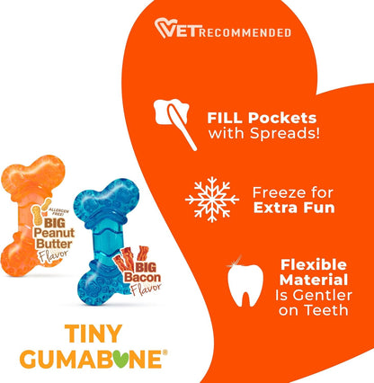Nylabone Flexi Chew Tiny Gumabone Dog Chew Toys, Xx-Small, 2 Count | Peanut Butter & Bacon Flavor, X-Small Breeds, Flexible Material, Fill with Treats, Gentle on Teeth, for Dogs up to 15 Lbs4