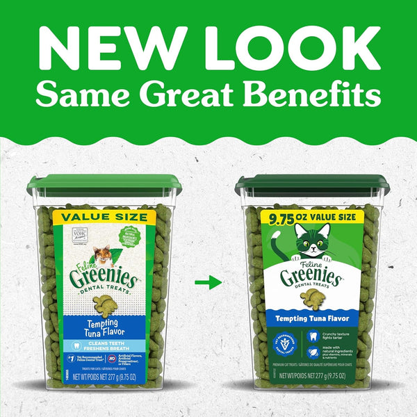 Greenies Feline Natural Dental Cat Treats, Tempting Tuna Flavor, 9.75 Oz | #1 Veterinarian-Recommended, 36% Less Tartar in 28 Days, Cleans to Gumline, Crunchy Texture, Natural Ingredients2