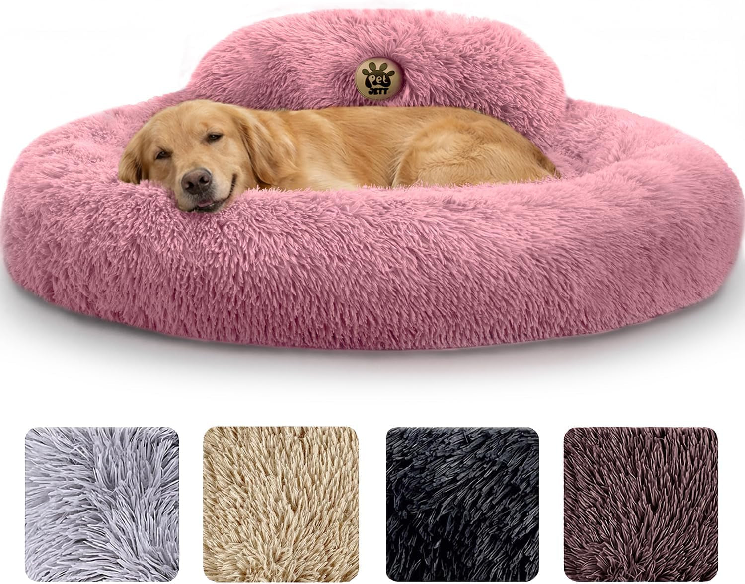 petjett-calming-dog-bed-medium-size-dog-30-donut-bed-washable-dog-bed-anti-slip-super-soft-fluffy-plush-round-dog-bed-anti-anxiety-premium-comfort-pet-bed-fits-dogs-upto-45-lbs-dark-grey