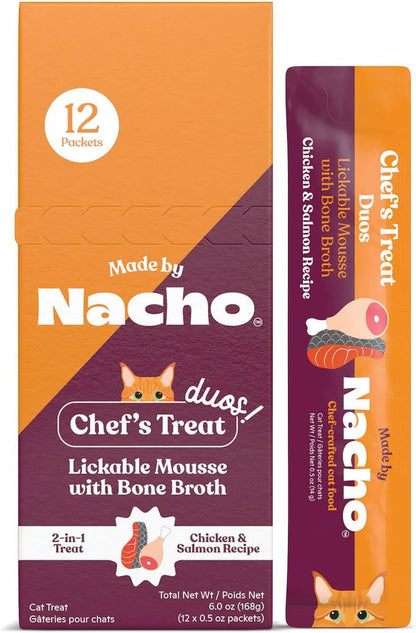 Made by Nacho Lickable Cat Treats Mousse Tubes 12 Count with Bone Broth Chicken Recipe (.5 Oz) No Grains, Corn, Wheat or Soy7