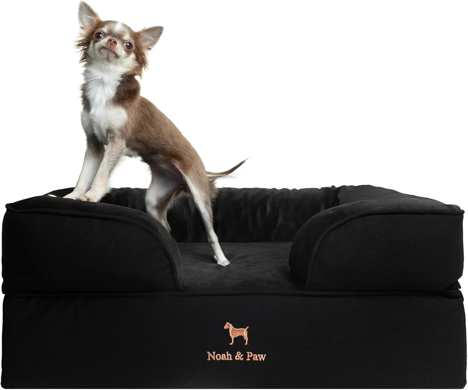 noah-paw-large-dog-bed-35x25x11-inch-orthopedic-dog-beds-eggshell-memory-foam-infused-with-cooling-gel-inner-cover-water-resistant-machine-washable-faux-leather