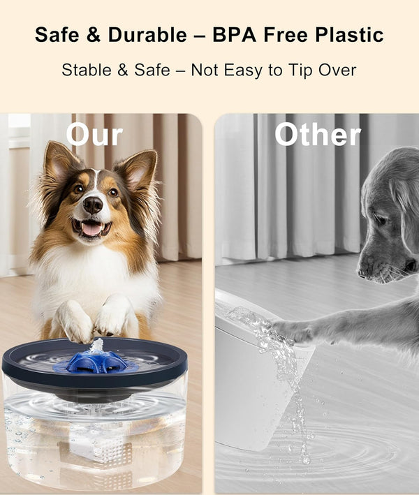 Dog Water Fountain 4L/135Oz for Large Dogs & Multiple Pets – Ultra-Quiet Pump, 3 Filters, Automatic Pet Water Dispenser for Fresh, Clean Water6