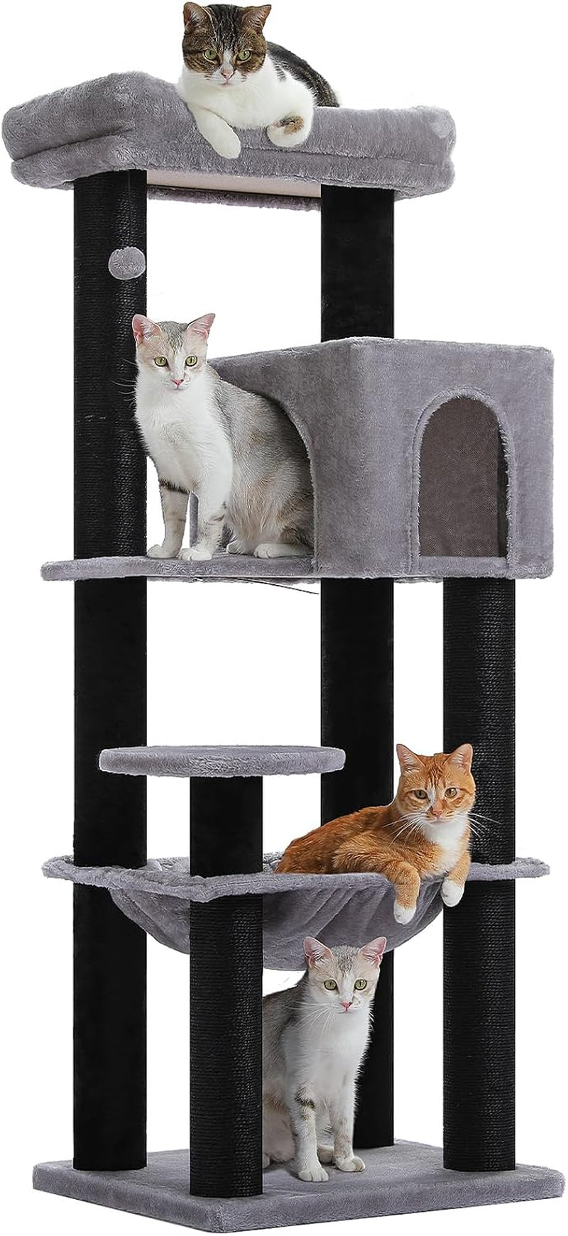 muttros-mushroom-cat-tree-tower-with-removable-scratcher-large-hammock-condo-perch-3-sisal-posts-multi-level-cat-tree-for-indoor-cats-cute-cat-tower-for-small-space-homes