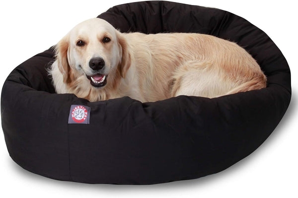 Majestic Pet 40 Inch Bagel Calming Dog Bed Washable – Cozy Soft round Dog Bed with Spine Support for Dogs to Rest Their Head - Fluffy Donut Dog Bed 40X29X9 (Inch) - round Pet Bed Large – Blue8