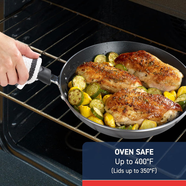 Experience Nonstick Fry Pan 12.5 Inch, Induction, Oven Broiler Safe 400F, Non Stick Frying Pan, Skillet, Kitchen Egg Pan, Omelet Pan, Cookware, Pots and Pans, Home, Dishwasher Safe, Black6